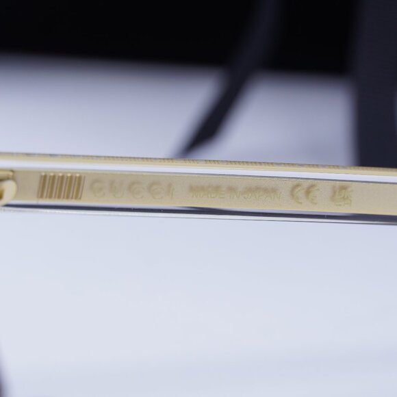 Gucci GG0566ON 002 Square Eyeglasses 52mm - Havana/Crystal - Picture 6 of 11